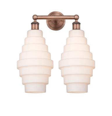 Innovations Lighting 616-2W-AC-G671-8 Downtown Urban Two Light Bath Vanity Bath Vanity Light Copper/Antique/Verde