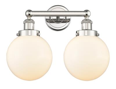 Innovations Lighting 616-2W-PN-G201-8 Edison Two Light Bath Vanity Bath Vanity Light Polished Nickel