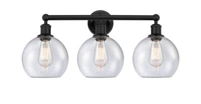 Innovations Lighting 616-3W-BK-G124-8 Downtown Urban Three Light Bath Vanity Bath Vanity Light Black