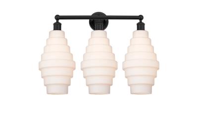 Innovations Lighting 616-3W-BK-G671-8 Downtown Urban Three Light Bath Vanity Bath Vanity Light Black