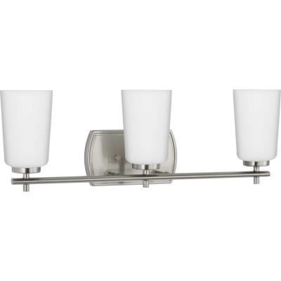 Progress P300467-009 Three light brushed nickel new traditional bath and vanity light
