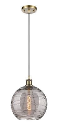 Innovations 516-1P-AB-G1213-10SM Deco Swirl 1 Light 10 inch Mini Pendant Antique Brass