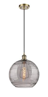 Innovations 516-1P-AB-G1213-12SM Deco Swirl 1 Light 12 inch Mini Pendant Antique Brass