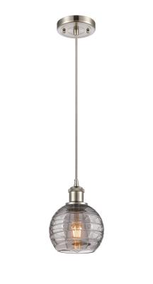 Innovations 516-1P-SN-G1213-6SM Deco Swirl 1 Light 6 inch Mini Pendant Brushed Satin Nickel