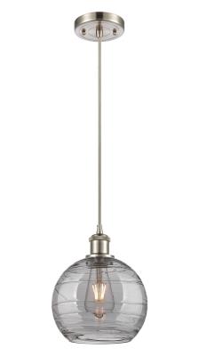 Innovations 516-1P-SN-G1213-8SM Deco Swirl 1 Light 8 inch Mini Pendant Brushed Satin Nickel