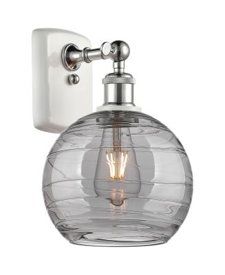 Innovations 516-1W-WPC-G1213-8SM Deco Swirl 1 Light 8 inch Sconce White and Polished Chrome