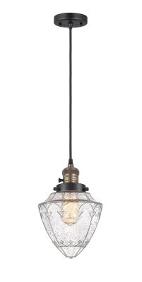 Innovations 201CSW-BAB-G664-7 1-Light Mini Pendant Black Antique Brass