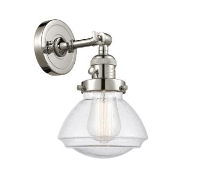 Innovations 203SW-PN-G324-LED Olean 1 Light Sconce Part of The Franklin Restoration Collection, Polished Nickel