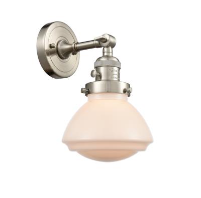 Innovations 203SW-SN-G321-LED Olean 1 Light Sconce Part of The Franklin Restoration Collection, Brushed Satin Nickel