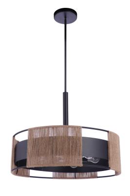 Craftmade 59096-FB Kensey 6 Light Pendant in Flat Black