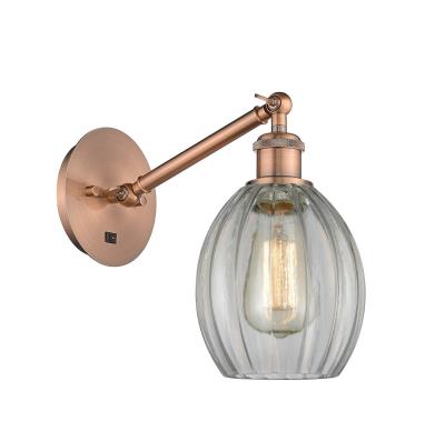Innovations Lighting 317-1W-AC-G82-LED Conesus - 1 Light Wall Sconce in Industrial Style-12.38 Inches Tall and 6 Inches Wide, Choose Lamping Option: LED, Shade Options: Clear Glass