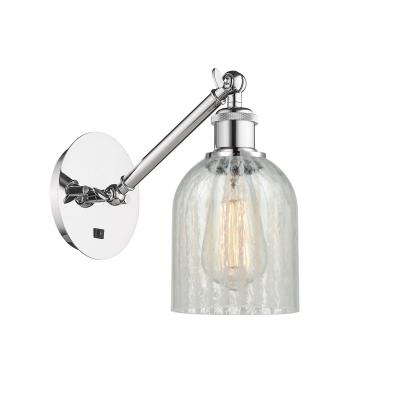 Innovations Lighting 317-1W-PC-G2511 Caledonia - 1 Light Wall Sconce In Industrial Style-11.38 Inches Tall and 5.3 Inches Wide, Finish Color: Polished Chrome, Glass Color: Mouchette