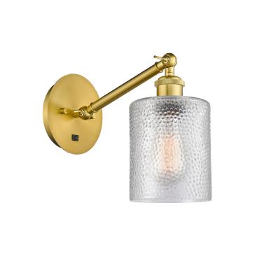 Innovations Lighting 317-1W-SG-G112-LED Caledonia - 1 Light Wall Sconce in Industrial Style-11.38 Inches Tall and 5.3 Inches Wide, Choose Lamping Option: LED, Shade Options: Clear Glass