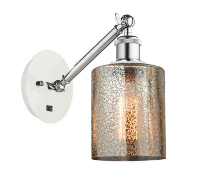 Innovations Lighting 317-1W-WPC-G116 Caledonia - 1 Light Wall Sconce in Industrial Style-11.38 Inches Tall and 5.3 Inches Wide, Choose Lamping Option: Incandescent, Shade Options: Mercury Glass