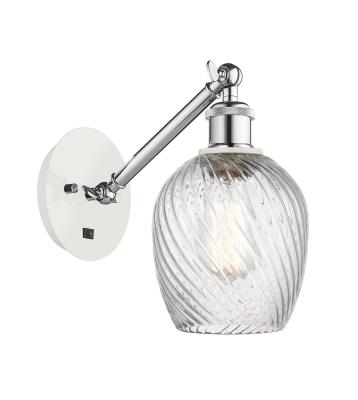 Innovations Lighting 317-1W-WPC-G292 Caledonia - 1 Light Wall Sconce in Industrial Style-11.38 Inches Tall and 5.3 Inches Wide, White/Polished Chrome Finish