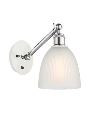 Innovations Lighting 317-1W-WPC-G381 Belfast - 1 Light Wall Sconce in Industrial Style-11.38 Inches Tall and 6 Inches Wide, Choose Lamping Option: Incandescent, Shade Options: White Glass