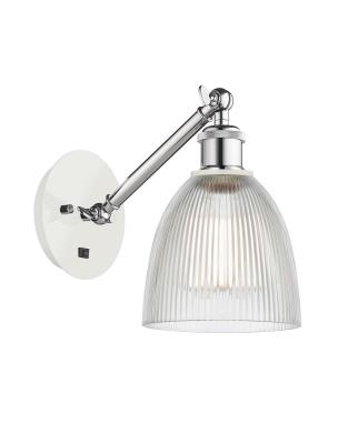 Innovations Lighting 317-1W-WPC-G382 Belfast - 1 Light Wall Sconce in Industrial Style-11.38 Inches Tall and 6 Inches Wide, Choose Lamping Option: Incandescent, Shade Options: Clear Glass