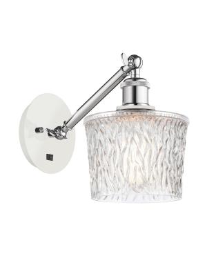 Innovations Lighting 317-1W-WPC-G402 Niagra - 1 Light Wall Sconce in Art Nouveau Style-10.88 Inches Tall and 6.5 Inches Wide, Choose Lamping Option: Incandescent, Shade Options: Clear Glass