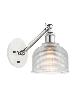 Innovations Lighting 317-1W-WPC-G412 Dayton - 1 Light Wall Sconce in Industrial Style-10.88 Inches Tall and 5.5 Inches Wide, Choose Lamping Option: Incandescent, Shade Options: Clear Glass