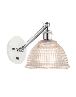 Innovations Lighting 317-1W-WPC-G422 Arietta - 1 Light Wall Sconce in Industrial Style-10.38 Inches Tall and 8 Inches Wide, Choose Lamping Option: Incandescent, Shade Options: Clear Glass
