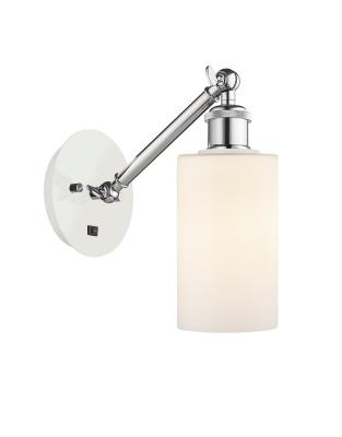 Innovations Lighting 317-1W-WPC-G801 Clymer - 1 Light Wall Sconce in Art Nouveau Style-11.25 Inches Tall and 5.3 Inches Wide, Choose Lamping Option: Incandescent, Shade Options: Matte White Glass