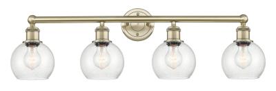 Innovations Lighting 616-4W-AB-G124-6 Edison Four Light Bath Vanity Bath Vanity Light Antique Brass