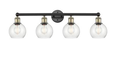 Innovations Lighting 616-4W-BAB-G124-6 Edison Four Light Bath Vanity Bath Vanity Light Black Antique Brass