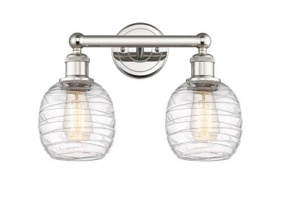 Innovations Lighting 616-2W-PN-G1013 Edison Two Light Bath Vanity Bath Vanity Light Polished Nickel