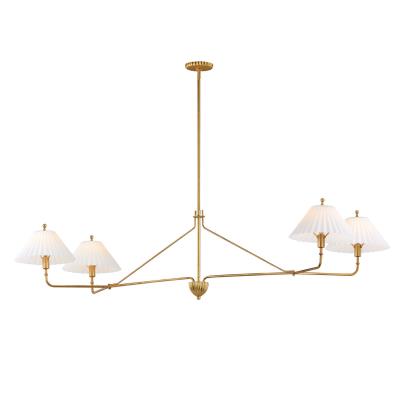 MLI 18314SWGL Maxim Four Light Linear Pendant Gold Leaf - Kismet (4) 60.00W CANDELABRA Bulbs Not Included 60.25IN L X 24.25IN W X 14.75IN H