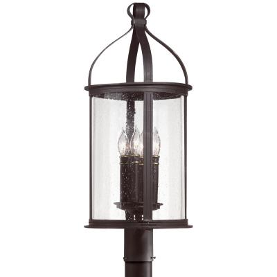 Four Light Post Lantern - Forged Black