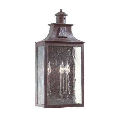 Three Light Wall Lantern - Soft Off Black