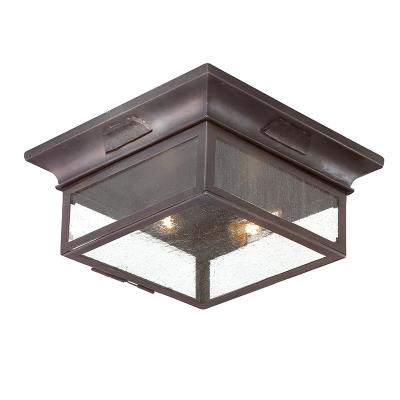 Two Light Flush Mount - Soft Off Black