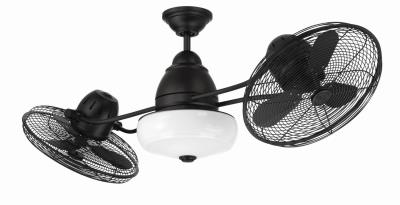 Craftmade BW248FB6 48" Bellows II Indoor/Outdoor (Damp) in Flat Black w/ Flat Black Blades