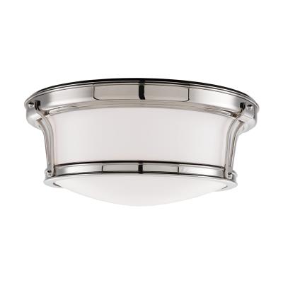 Two Light Flush Mount - Polished Nickel