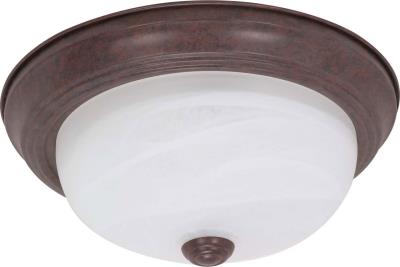 Two Light Flush Mount - Old Bronze