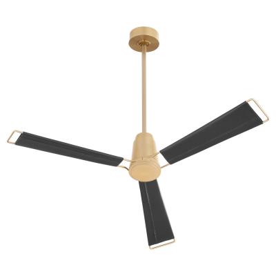 zephyr-ceiling-fan-|-matte-black-|-saddle-leather - Cyan
