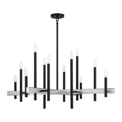 LiveX Lighting 49334-91 4 Light Brished Nickel線形シャンデリア 49349-04 - Livex Lighting - 12 Light Foyer Chandelier - Denmark