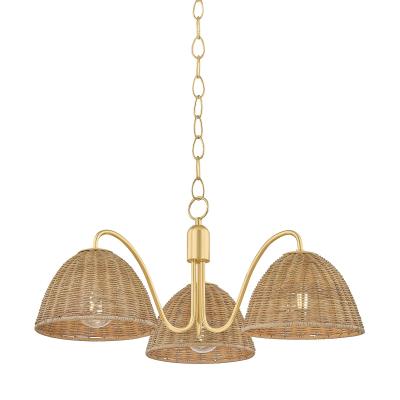 Katniss Chandelier in Aged Brass
