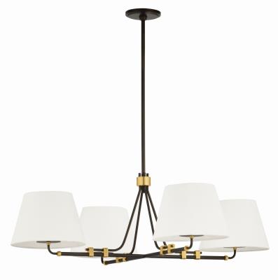Hudson Valley 1064-AGB/DB Crown Heights Four Light Chandelier