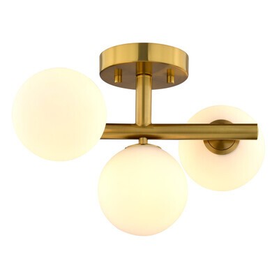 Vaxcel - C0318 - Graham - Three Light Semi-Flush Mount - Harvest Gold