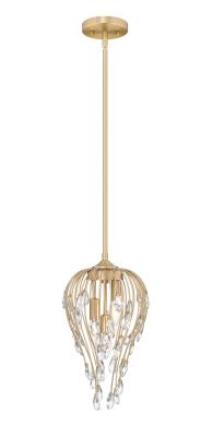 【C26305】PARADISE calypso-6-light-crystal-teardrop-vibrant-gold-chandelier | Design