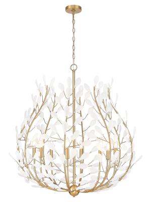 calypso-6-light-crystal-teardrop-vibrant-gold-chandelier | Design