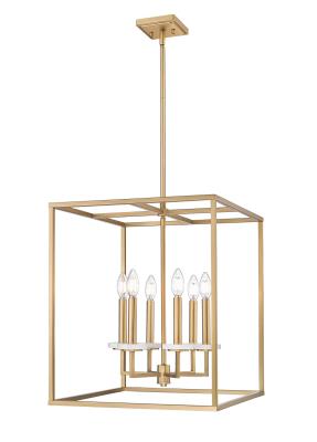 calypso-6-light-crystal-teardrop-vibrant-gold-chandelier | Design