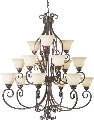 Maxim - 12209FIOI - Manor - 15 Light Chandelier - Oil Rubbed Bronze