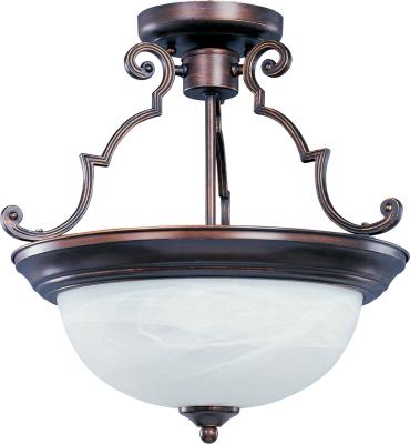 Two Light Semi-Flush Mount - Oil Rubbed Bronze