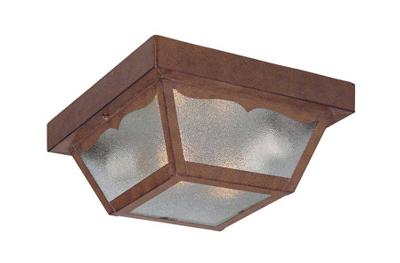 Two Light Ceiling Mount - Burled Walnut