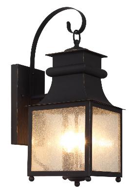 Black Trans Globe Lighting PL-40320 BK Outdoor Dakota 7.5 Wall Lantern