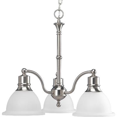 Progress Lighting - P4280-09 - Madison - Three Light Chandelier - Brushed Nickel