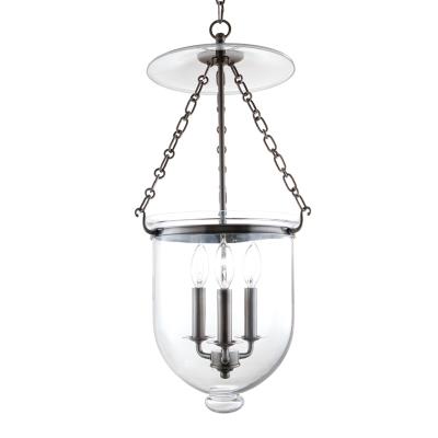 Three Light Pendant - Historic Nickel