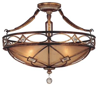 Minka-Lavery - Aston Court - Three Light Semi Flush Mount - Aston Court Bronze